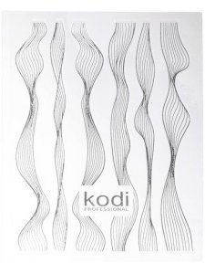Sticker for 3D nail design in assortment color (silver), KODI
